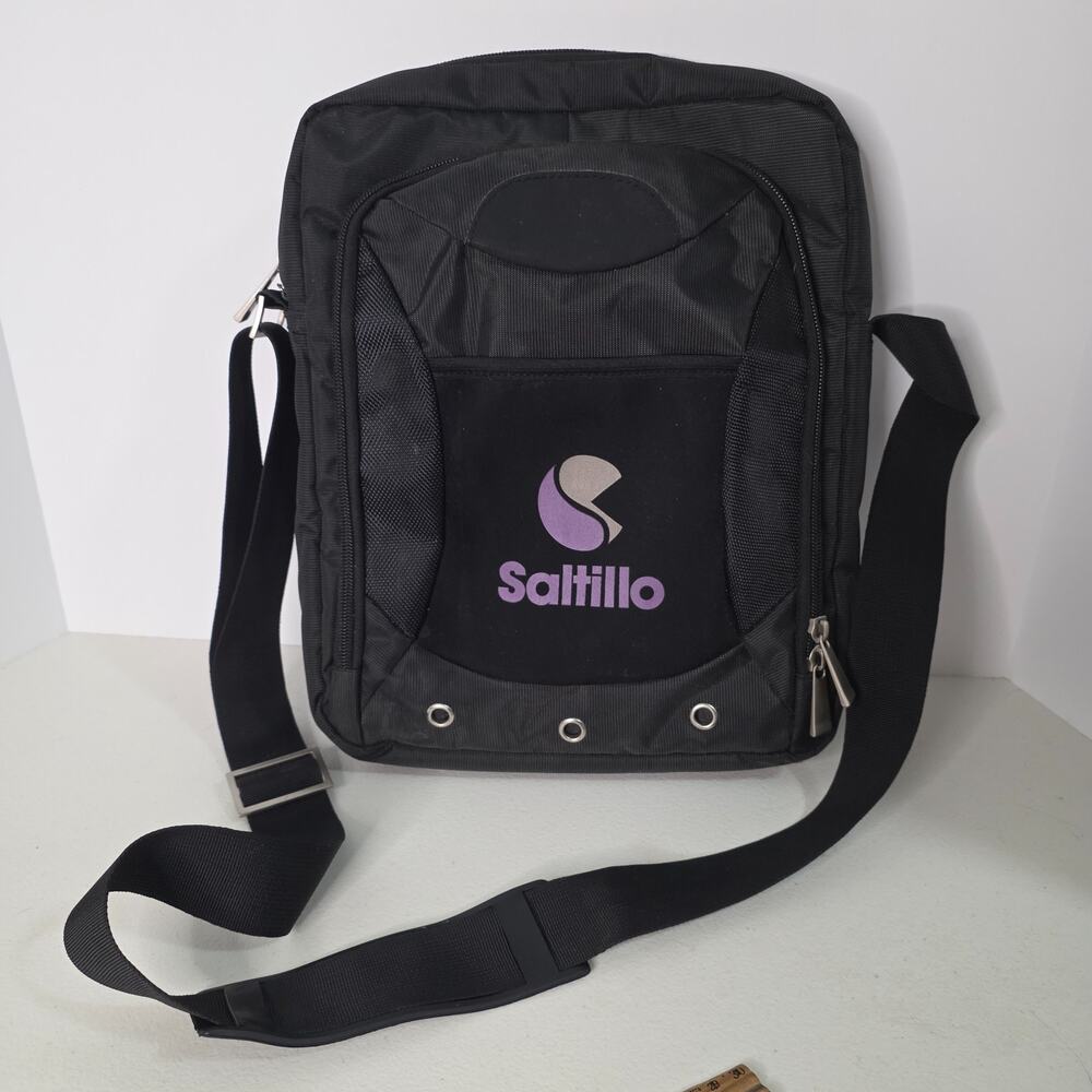 Saltillo Black Messenger Shoulder Bag Laptop Tablet Briefcase Travel Work Case